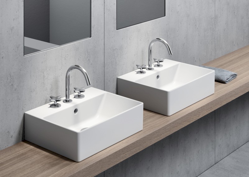 KUBE X keramické umyvadlo 45x35cm, bílá mat 9485109