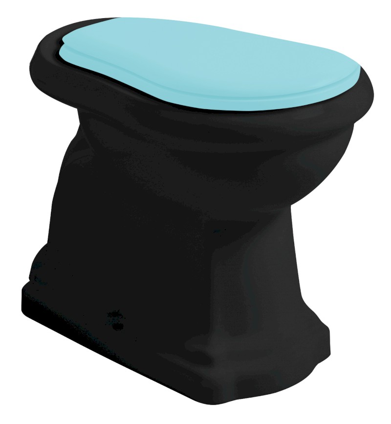 RETRO WC mísa stojící, 38,5x59cm, spodní odpad, černá mat 101031