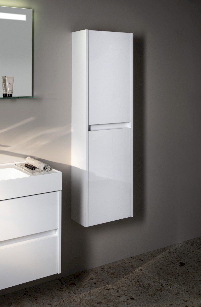 NIRONA skříňka vysoká 40x140x20cm, 2x dvířka, levá/pravá, bílá NR450-3030