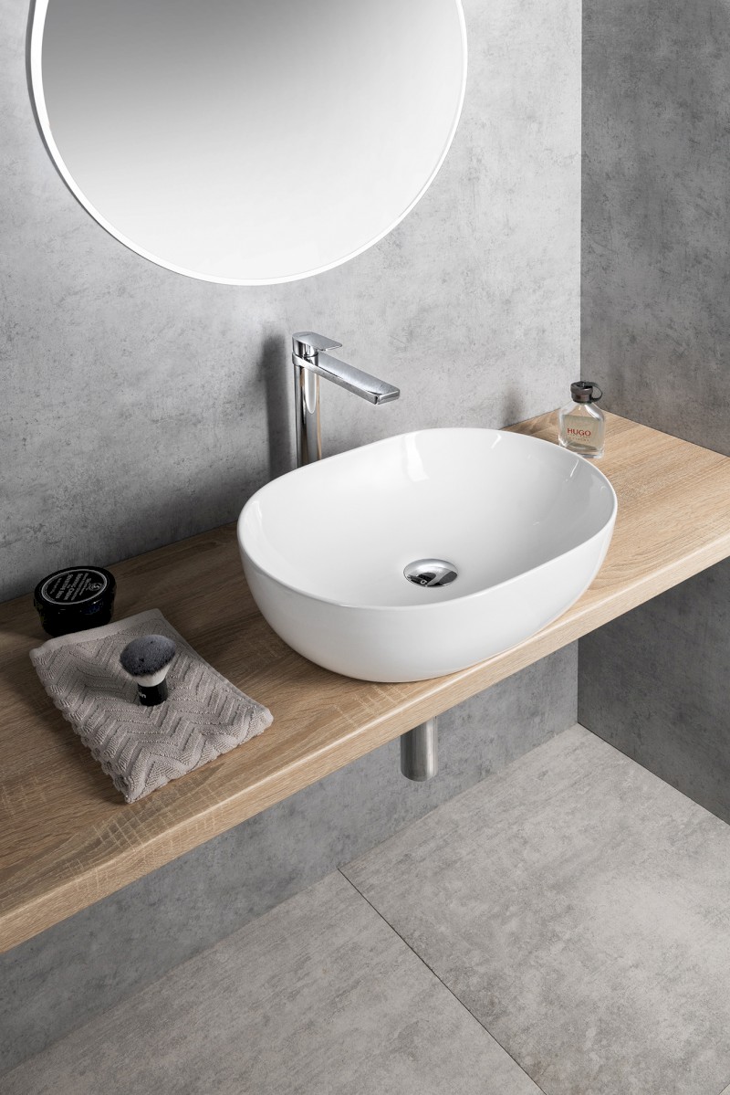 Keramické umyvadlo na desku 49x36cm, bílá CA490