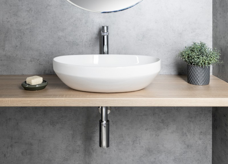 Keramické umyvadlo na desku 50,5x37 cm, bílá 50361