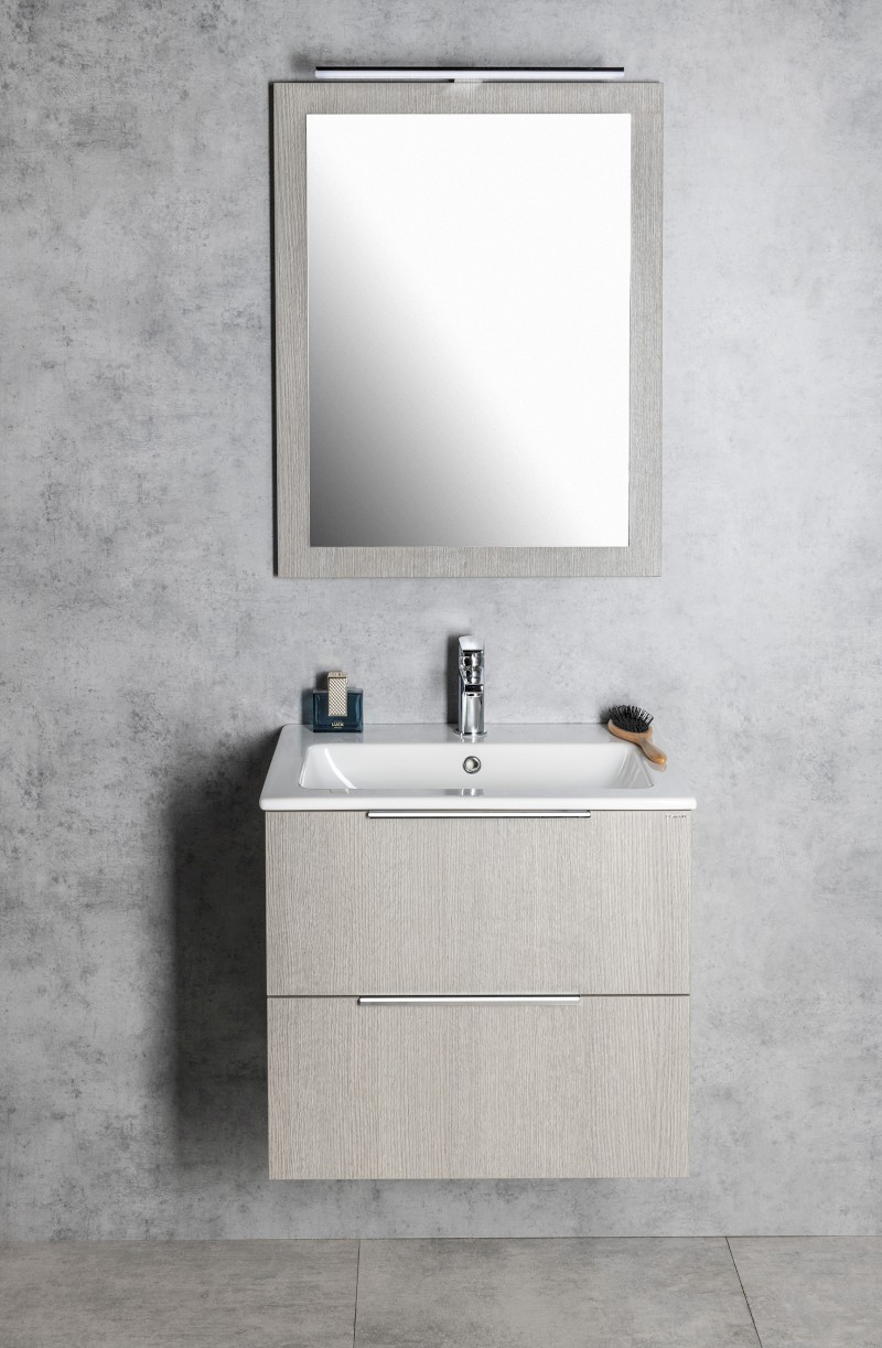 CIRASA umyvadlová skříňka 58x54x39cm, dub stříbrný CR592-1111