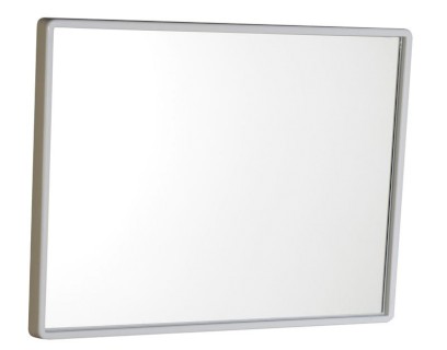 Zrcadlo v plastovém rámu 40x30cm, bílá 22436