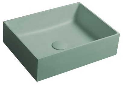 FORMIGO betonové umyvadlo na desku, 47,5x36,5cm, zelená mat FG123