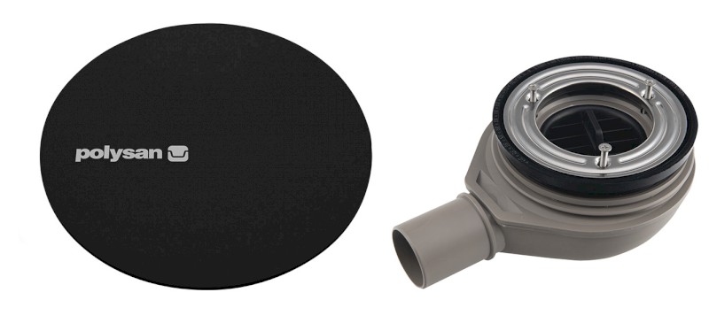 MIRAI vaničkový sifon, průměr 90mm, DN40, krytka černá mat 72730B