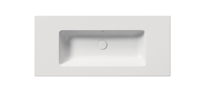 PURA keramické umyvadlo Slim 102x46cm, bez otvoru, bílá mat 8886009