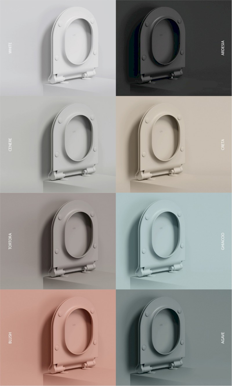 WC sedátko, SLIM, Soft Close, Quick Release, ghiaccio mat/chrom MS86CSNS15