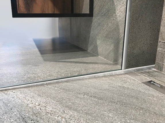 Spádová lišta, levá, výška 10 mm, délka 1500 mm, nerez mat SPD1510-L