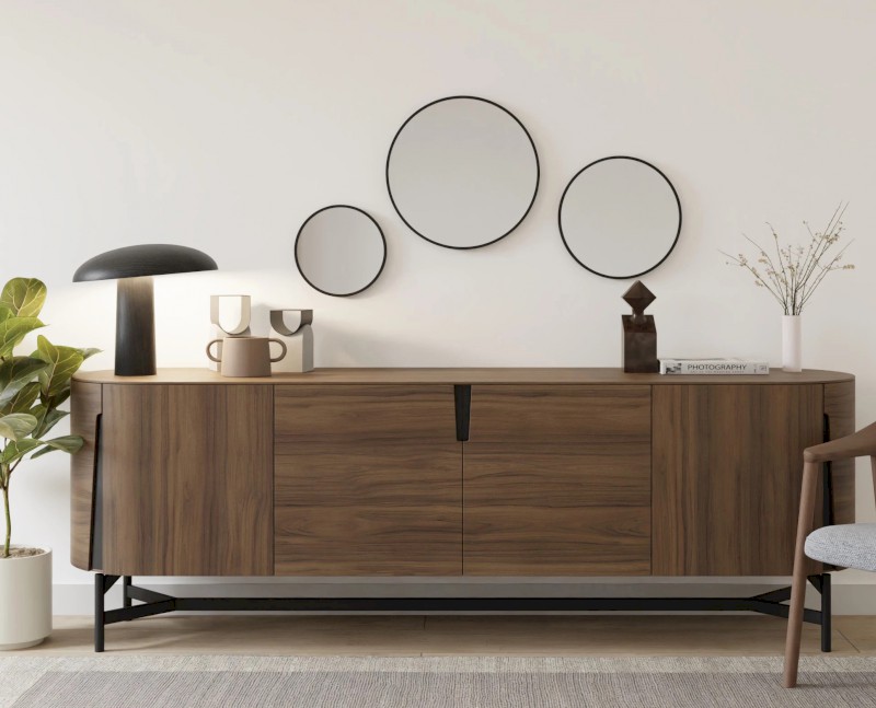 NOTION SLIM kulaté zrcadlo v rámu ø 50cm, černá mat NT500