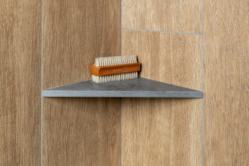 ABELINE rohová police rockstone 250x250mm, concrete AE250-4033