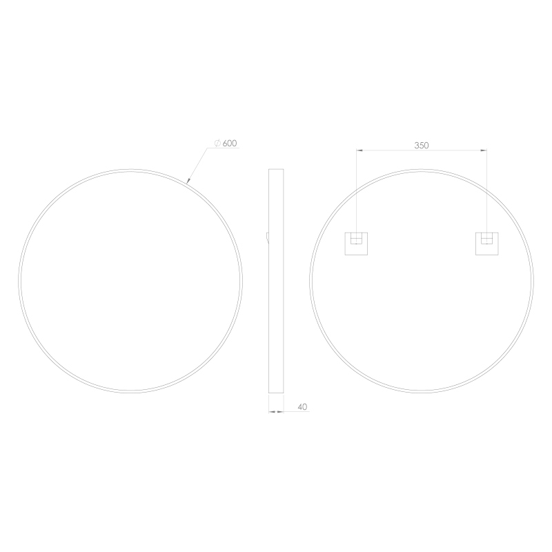 NOTION kulaté zrcadlo v rámu ø 60cm, zlato mat NT600G