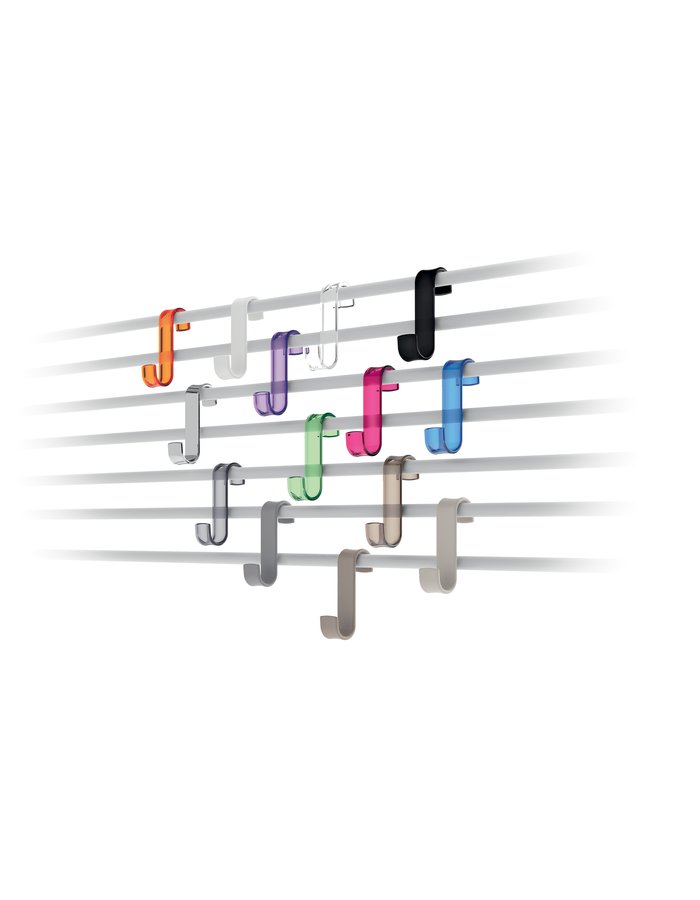 Háček na otopná tělesa, termoplast, bílá 202502