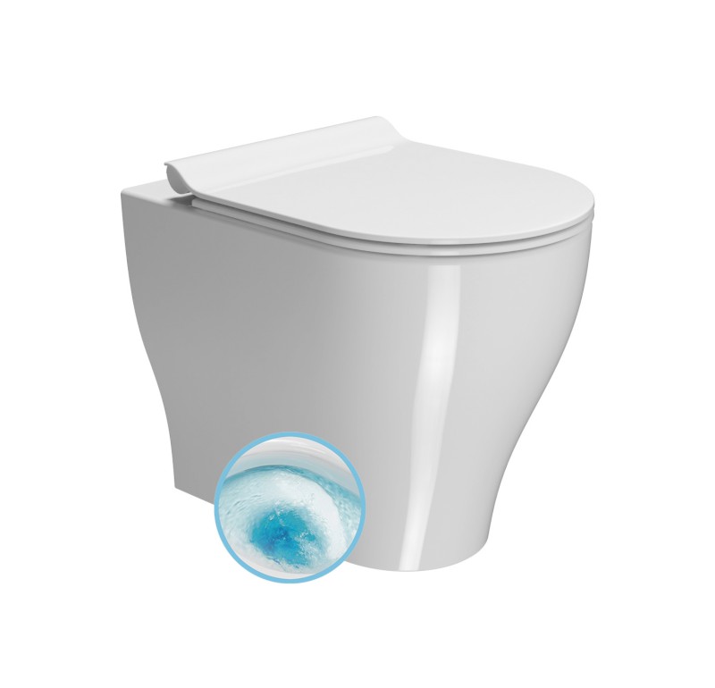 TONO WC mísa stojící, Geniusflush, 36x53cm, spodní/zadní odpad, bílá ExtraGlaze 641011