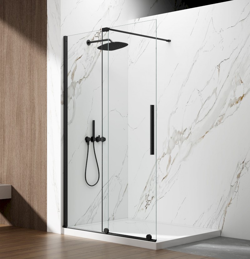 SPIRIT BLACK sprchové dveře 1500mm, čiré sklo GI1015B