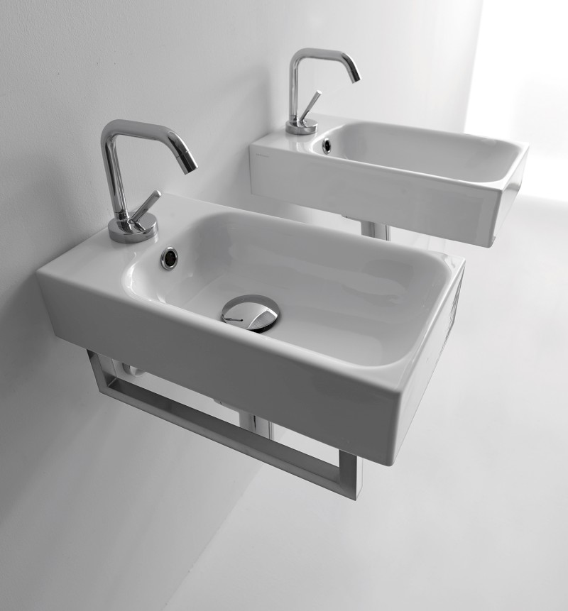 CENTO keramické umývátko 45x25cm, pravé/levé, bílá 353701