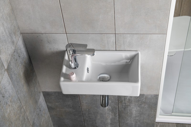 MINOS keramické umývátko 40x22cm, baterie vlevo, bílá 4759