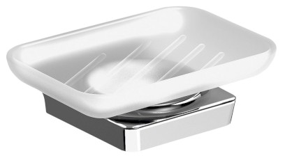 ZEN mýdlenka, mléčné sklo, chrom 161003