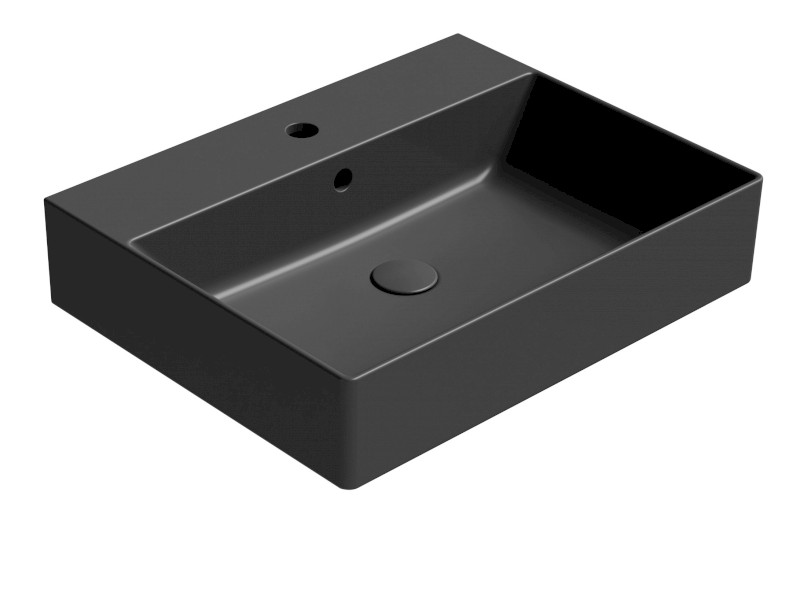 KUBE X keramické umyvadlo 60x47cm, černá mat 9431126