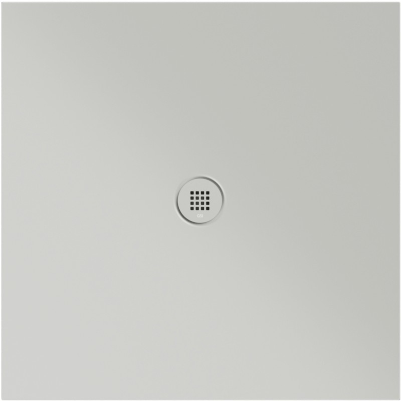 Keramická sprchová vanička, čtverec 100x100x2cm, cenere mat 46101017