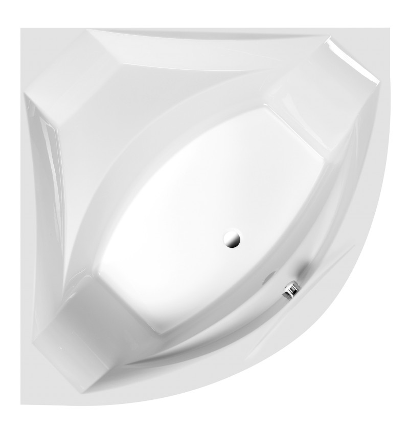 ROSANA MONOLITH rohová vana 136x136x63cm, bílá/černá 64119MB