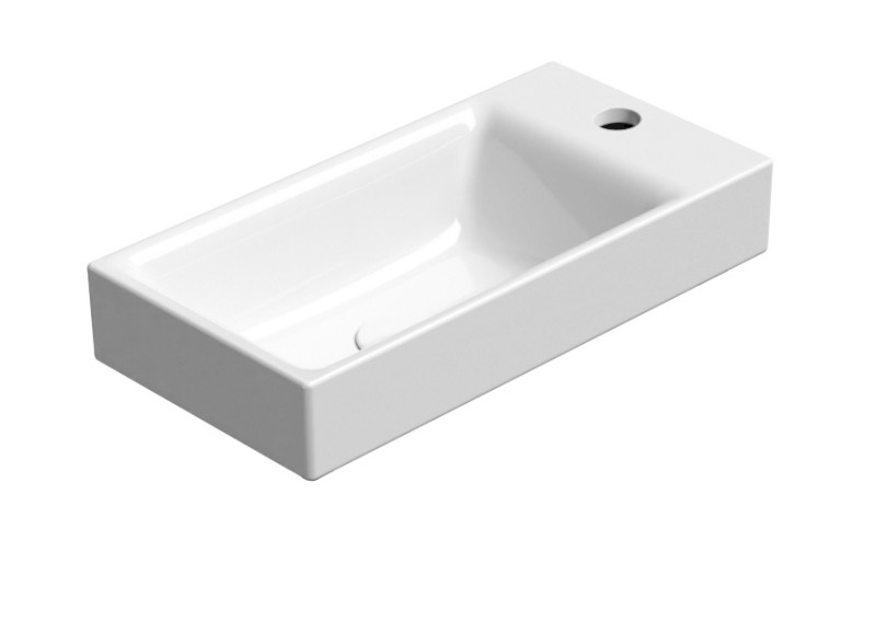 NUBES keramické umývátko 50x25cm, pravé/levé, bílá ExtraGlaze 9637111