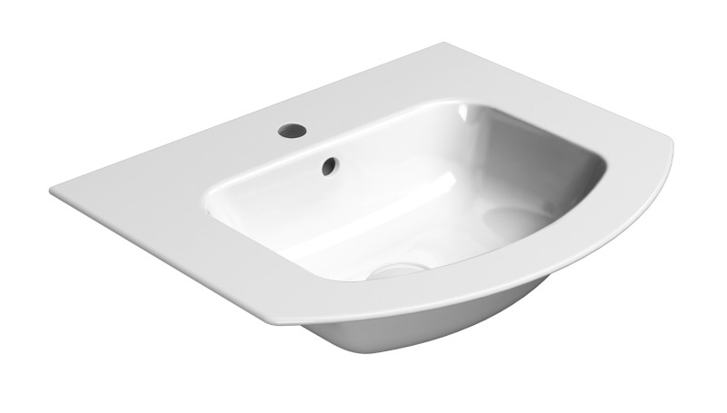 PURA keramické umyvadlo Slim oblé 52x44cm, bílá ExtraGlaze 8830111