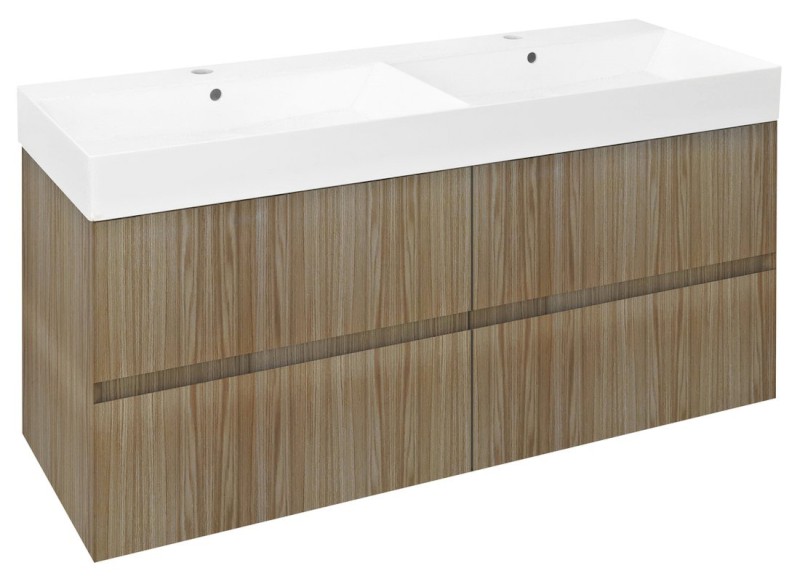 FILENA dvojumyvadlová skříňka 118x51,5x43cm, dub FID1212D