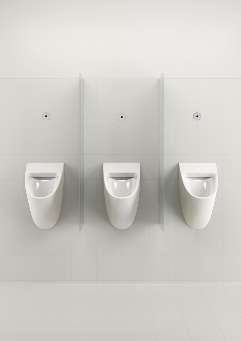 COMMUNITY urinál se zakrytým přívodem vody, 31x54,5cm, bílá ExtraGlaze 769511