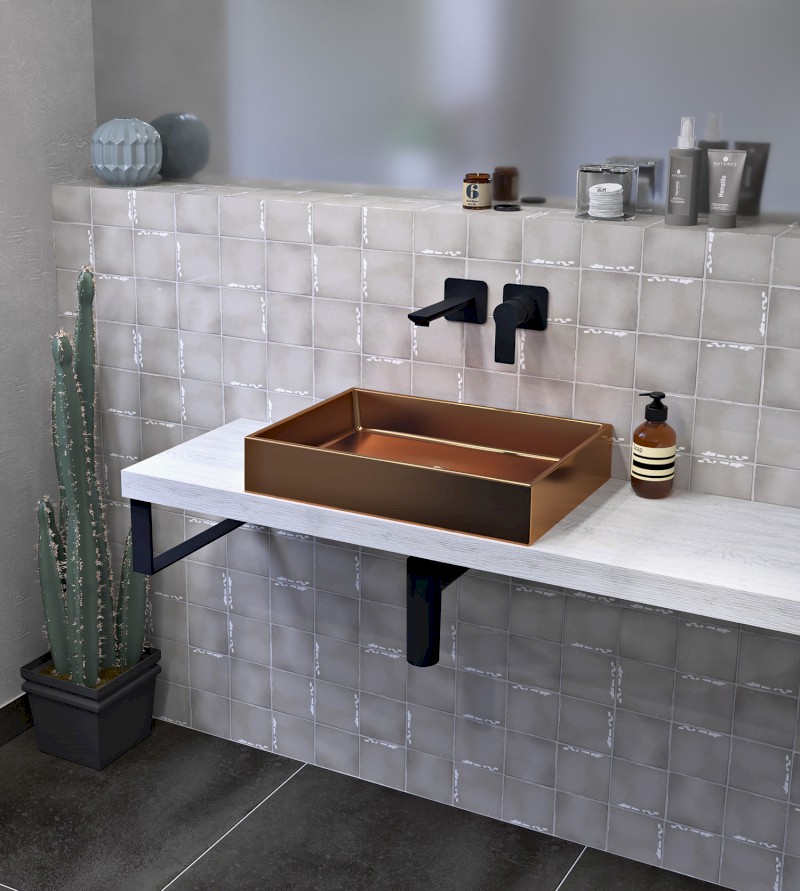 AVICE deska pod umyvadlo 180x36cm, tl.5cm, dub starobílý AV1865