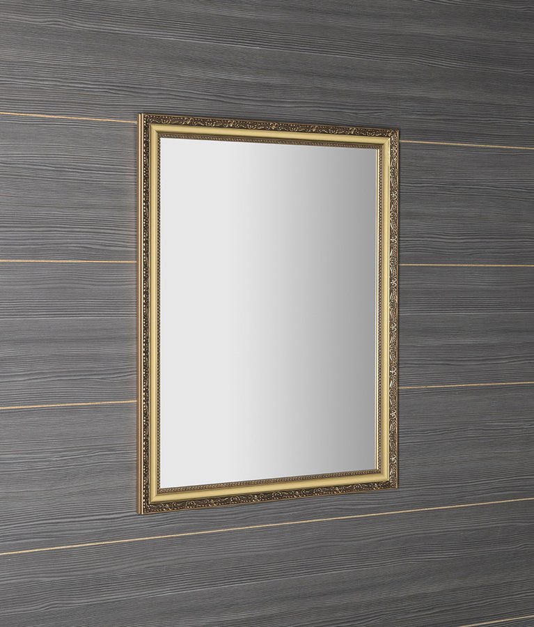 BOHEMIA zrcadlo v dřevěném rámu 68,6x88,6cm, zlatá NL483