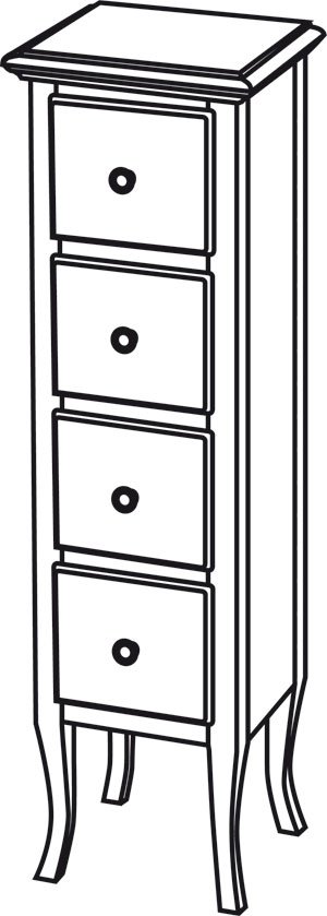 RETRO skříňka 35x119x33cm, buk 1673