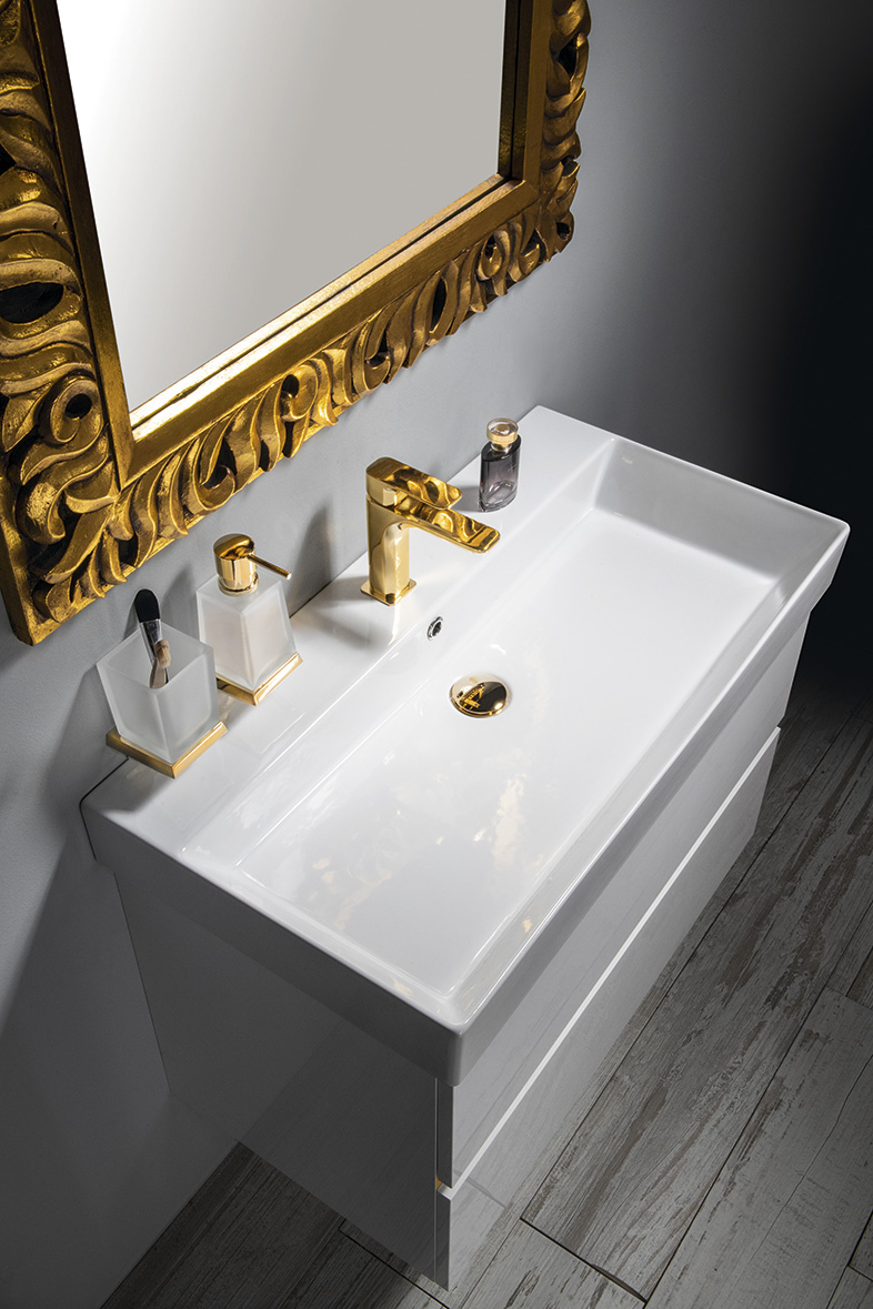 SPY stojánková umyvadlová baterie, zlato PY02/17