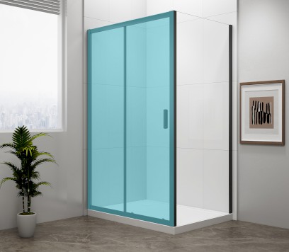 EASY BLACK boční stěna 800mm, čiré sklo EL3215B