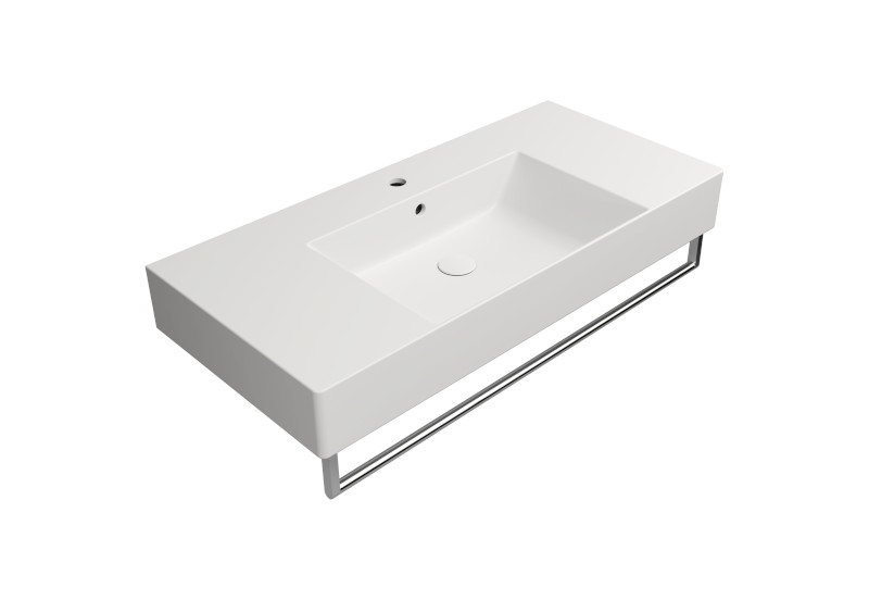 KUBE X keramické umyvadlo 100x47cm, s odkládacími plochami, bílá mat 9451109
