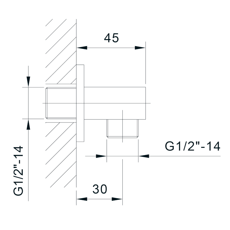 Vývod sprchy, chrom JM650