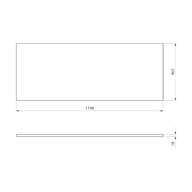 Deska DTDL 119,6x1,8x46,5cm, dub cuneo CR119-2525