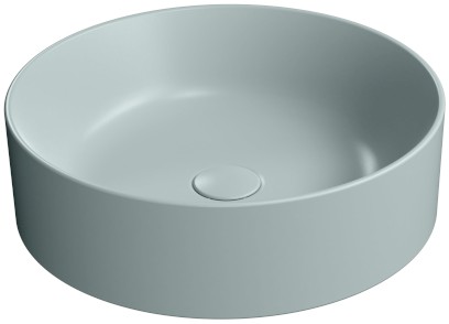 KUBE X keramické umyvadlo na desku, průměr 45cm, ghiaccio mat 942715