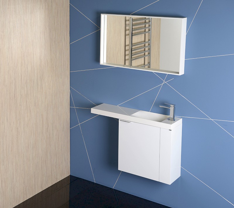 LATUS VI umyvadlová skříňka 50x50x22cm, pravá, bílá LT610-3030