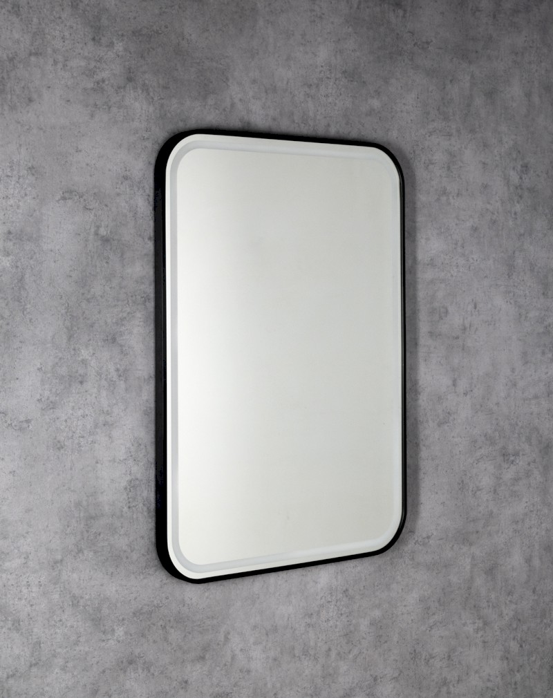 CETIS zrcadlo s LED osvětlením 60x80cm, černá mat CT080