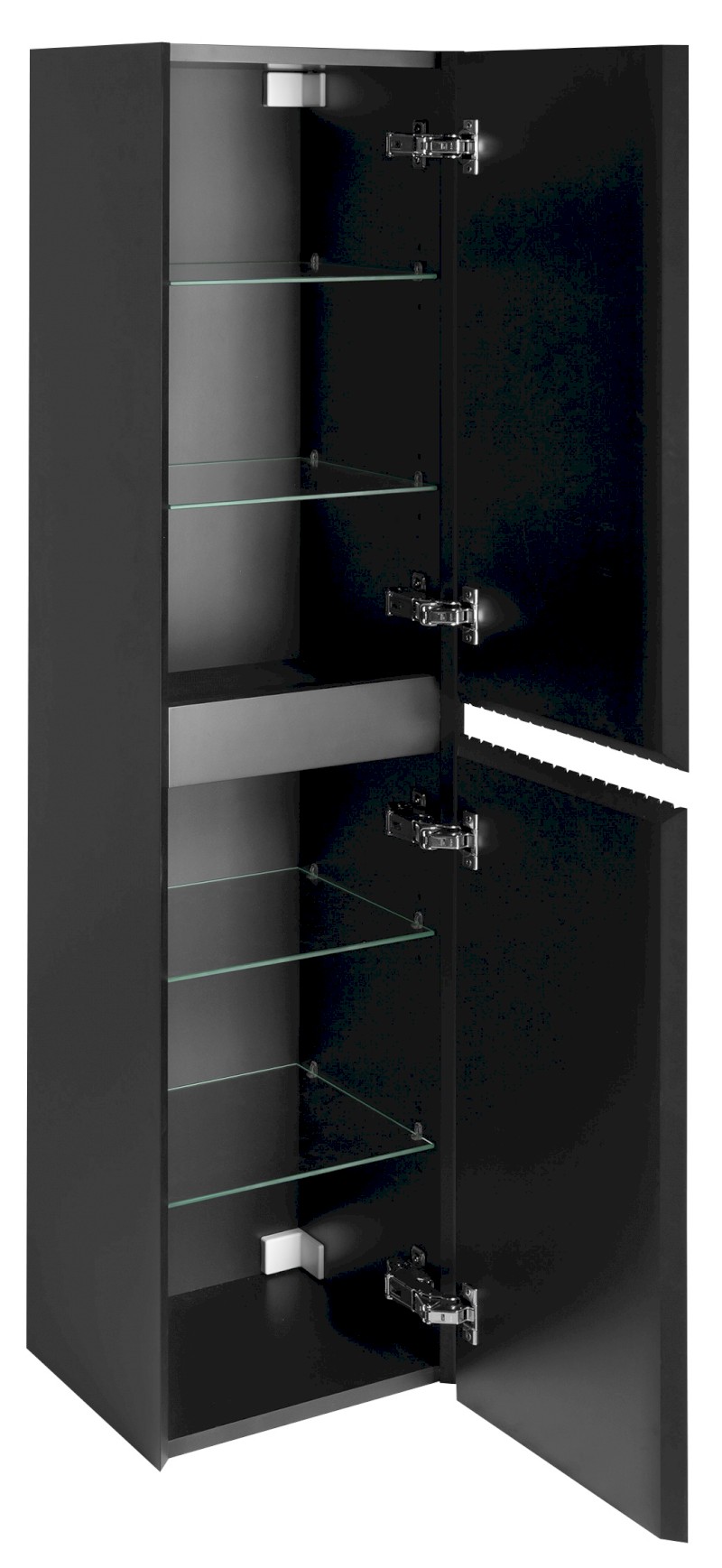 FILENA vysoká skříňka 35x140x30cm, černá mat strip FID3540BS