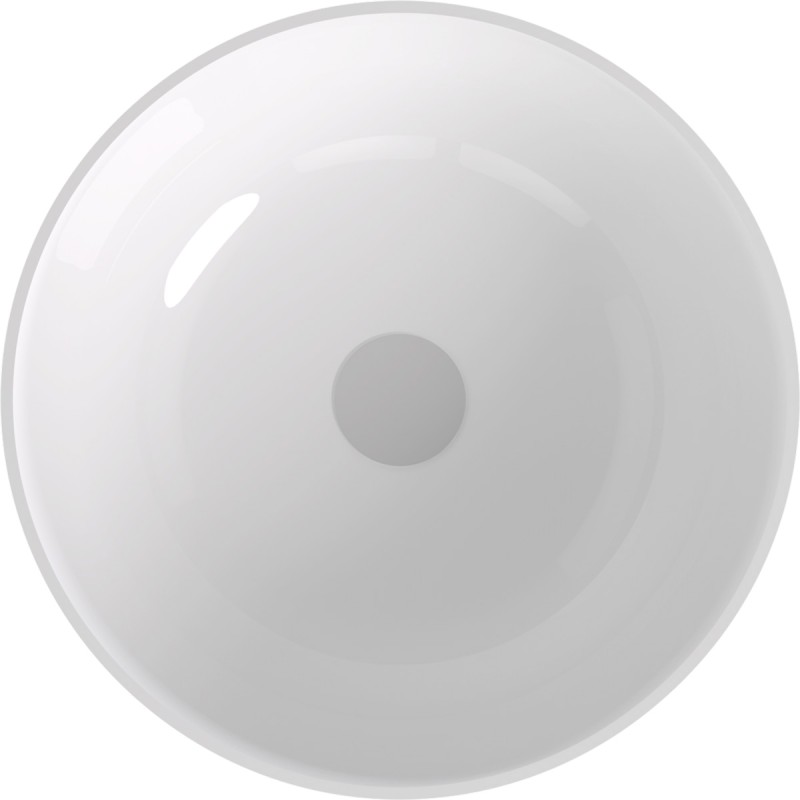 BANERA ROUND umyvadlo na desku, litý mramor, průměr 39cm, bílá 14337