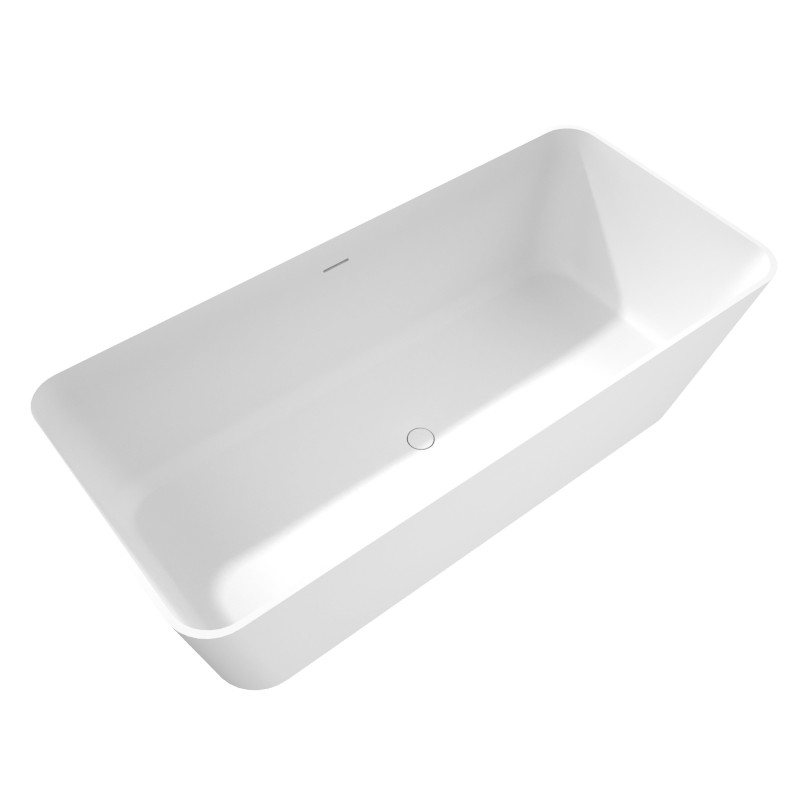 LEYLA volně stojící vana, solid surface 170x78x55cm, bílá mat 92530