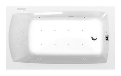 LILY hydromasážní vana, 120x70x39cm, Highline Hydro-Air, chrom 25111.6010