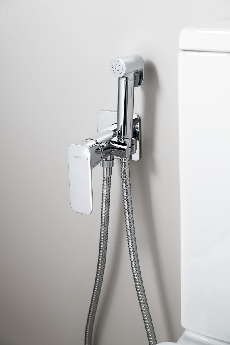 SPY podomítková bidetová baterie se Stop sprškou, chrom PY13