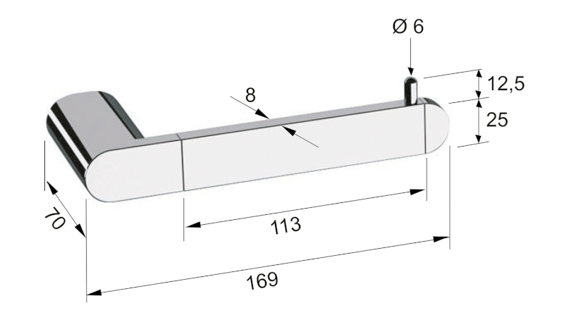 FLORI držák toaletního papíru, bílá mat RF017/14