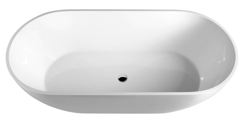 REDUTA volně stojící vana litý mramor 150x75x58cm, bílá 71843