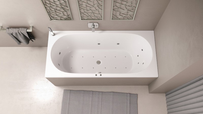 ASTRA B hydromasážní vana, 165x75x48cm, Active Hydro-Air, chrom 32611.2010