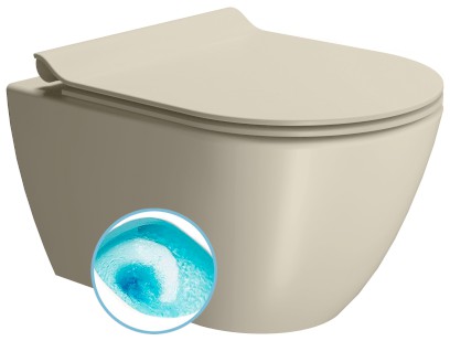 PURA závěsná WC mísa, Swirlflush, 36x50cm, creta dual-mat 881608