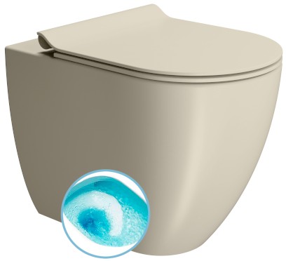 PURA WC mísa stojící, Swirlflush, 36x55cm, spodní/zadní odpad, creta dual-mat 889008