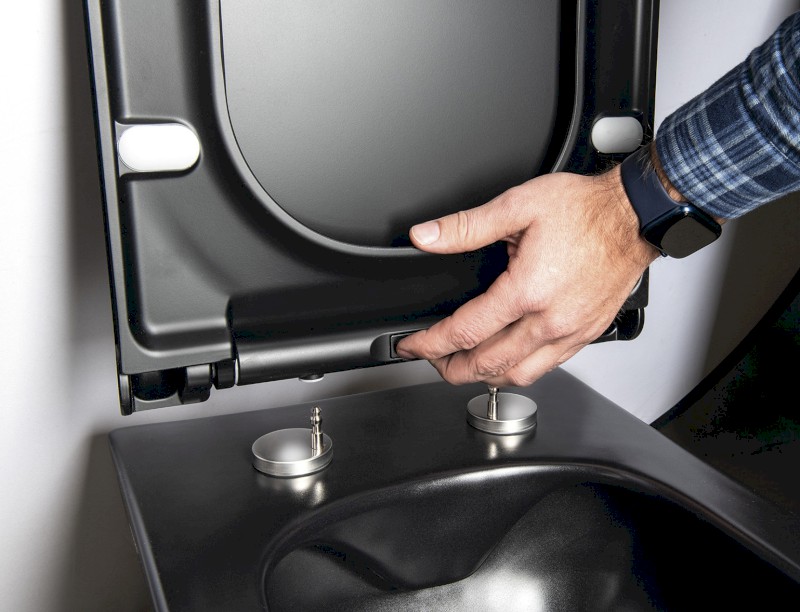 WC sedátko, SLIM, Soft Close, černá mat 100787-110